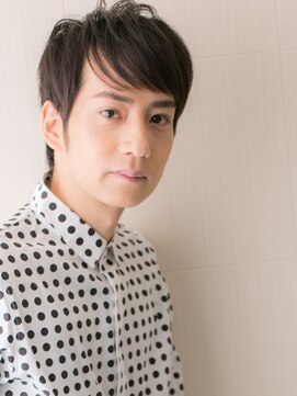 トニーアンドガイ メン 与野駅前店(TONI&GUY MEN) アッシュブラック刈り上げない七三分け束感メンズショートh与野