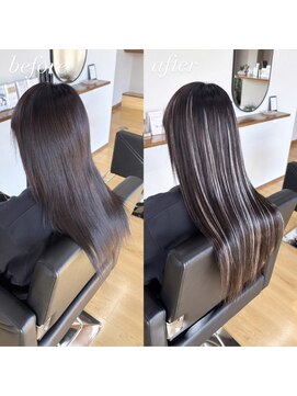 ベイビーズブレス(Baby's breath) 【ハイライト×ホワイトカラー】#シールエクステ #岡山 #倉敷