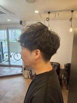 グッドプレイスアンドシング(Good Place&thing)&nbsp;メンズカットセンターパートニュアンスパーママッシュ