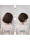 首元すっきり大人ショートボブ