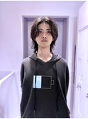 センターパートウルフ