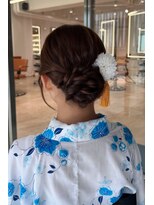 エクステ/シールエクステ専門店/梅田/ヘアセット/ヘアアレンジ/LANDS ANNEX  エクステ&nbsp;【ヘアセット】シニヨンスタイル/浴衣ヘア／梅田駅