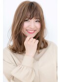 斜めバング×オンブレくすみピンク♪無造作ふわミディY浦和