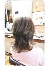 リン ヘアファクトリー アンド アイラッシュサロン(RIN) ナチュラルウルフヘア＋ミントアッシュカラー