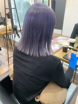 〇ブルーラベンダー ハイトーン ぷつっとカット