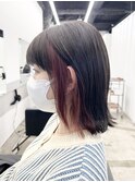 黒髪クラゲヘアーオリーブグレー小顔ココアベージュ卵型ショート