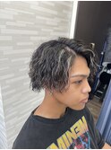 メンズツイストスパイラルパーマハイライトツイスト感強め☆