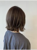 結べる長さのハイライトボブ
