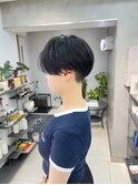 大人可愛い20代30代40代黒髪前下がりショートボブ丸みショート◎
