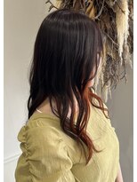 ネクストフォーヘアー(NEXT for hair) ロングヘア　インナーカラー　暖色カラー　オレンジ