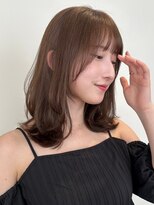 ノイカーム(noi Calm)&nbsp;顔周りレイヤーカットくびれヘアミルクティーベージュカラー