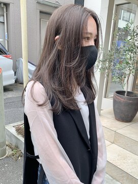 オグジュアリー 表参道(aux.) ロングレイヤー×ダークグレージュ