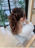 高めポニーテールアレンジ♪