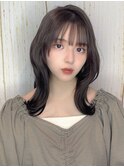 黒髪カタログ/ボブウルフ/ネビージュ/小顔に見せるヘア/ワンレン