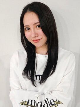 ミドル(MIDDLE) ロングフェイスレイヤーNaturalBlack