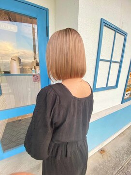 ヘアーメイク コラソン(hair make corazon) 1黒髪ボブルフネビージュ小顔ワンレンダークアッシュ