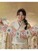 成人式前撮りヘアセット