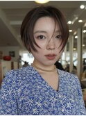 外国人風ハンサムショート/透明感８トーンベージュカラー