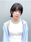 大人ミニボブ前髪ありフェイスレイヤーマッシュウルフK20250601
