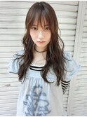 ☆茶髪ブラウンベージュロングレイヤーワンレングス