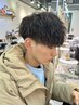 《perm人気No.2》men'sカット＋ツイストスパイラルパーマ ￥13000