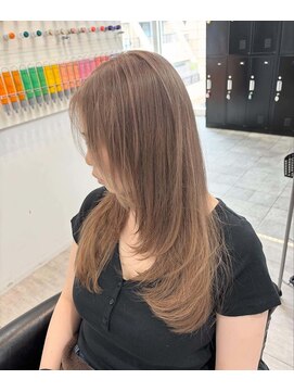 ラピス 横浜(Lapis) ミルクティーベージュシールエクブリーチカラーレイヤーカット