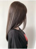 【セミロング（髪質改善）】×【アッシュブラウン】