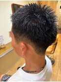 横須賀メンズカットスパイキーショートツーブロックフェード眉毛
