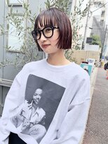 ヌード(NUDE)&nbsp;NUDE顔周りレイヤー 切りっぱなしボブ レイヤーボブ ミニボブ