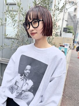 ヌード(NUDE) NUDE顔周りレイヤー 切りっぱなしボブ レイヤーボブ ミニボブ