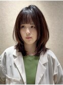 くびれレイヤーカット/ミディアムレイヤー/くびれヘア