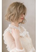ホワイトアッシュハイライト小顔大人ボブY大宮10代20代30代