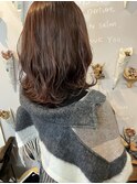 透明感バイオレットブラウンカラー*ロングボブ*Bambi松平愛