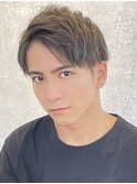 フェザーパーマグレーブルーカラー刈り上げショートバンク