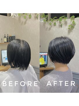 カミケン 清明店(kamiken.) 大人上品ふんわり扱いやすいショートボブ【カミケン清明店】