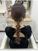 タイト編みおろし お呼ばれヘア