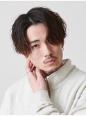 センターパート波巻きパーマスパイラルパーマツイストスパイラル