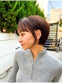 ショートカット/アッシュブラウン/丸みショート[池袋駅]