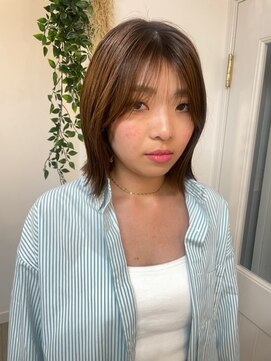 シンク オモテサンドウ(sync omotesando) ぱつんとボブが可愛い２WAY前髪とオリーブベージュ