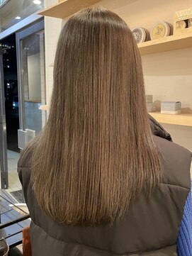 ミルヘアデザイン(mil hair design) ミルクティーベージュダブルカラーケアブリーチインナーカラー