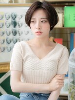 カバーヘア ブリス 志木南口駅前店(COVER HAIR bliss)&nbsp;かきあげバングヘルシースタイル丸みショートh3志木20代30代40代