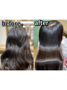 プロの技術で、どんな髪質の方もナチュラルで扱いやすいツヤ髪に導きます。