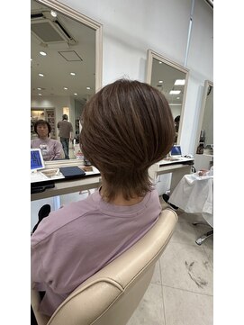 マイ スタイル 戸塚駅前店(My j Style) 大人ショートボブ×ボブウルフ×マロンベージュ 大人ヘルシー