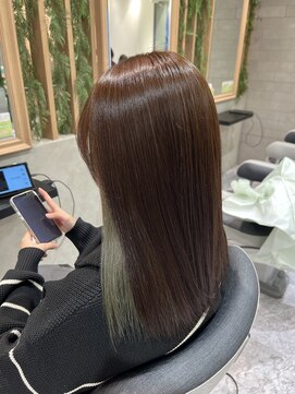 イメージア 町田店(IMAGE A) オリーブベージュインナーカラー@30代40代50代60代