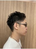 メンズツーブロックショート