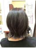 ぷつっとボブ＊外ハネレイヤーボブ＊オリーブベージュ20代