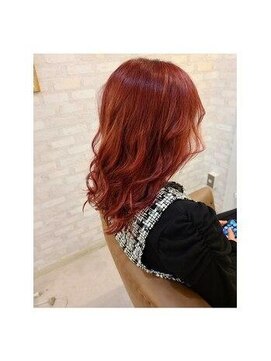 ヘアルーム ルシア(Lucia) ブリーチオンカラーオレンジレッド!
