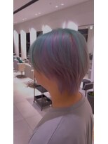 ステア ケース(stair case)&nbsp;ハイトーンアンブレラカラーグリーン×パープル