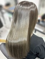 ハーシーバイアポロ 相模大野(HERSHE by apollo) x髪質改善/ホワイトグレージュ/レイヤーカット/チェリーブラウン