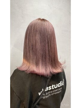 シルクレイ 吉祥寺店(Silk-lei) ベビーピンクベージュ/切りっぱなしボブ/ YOSHIKI
